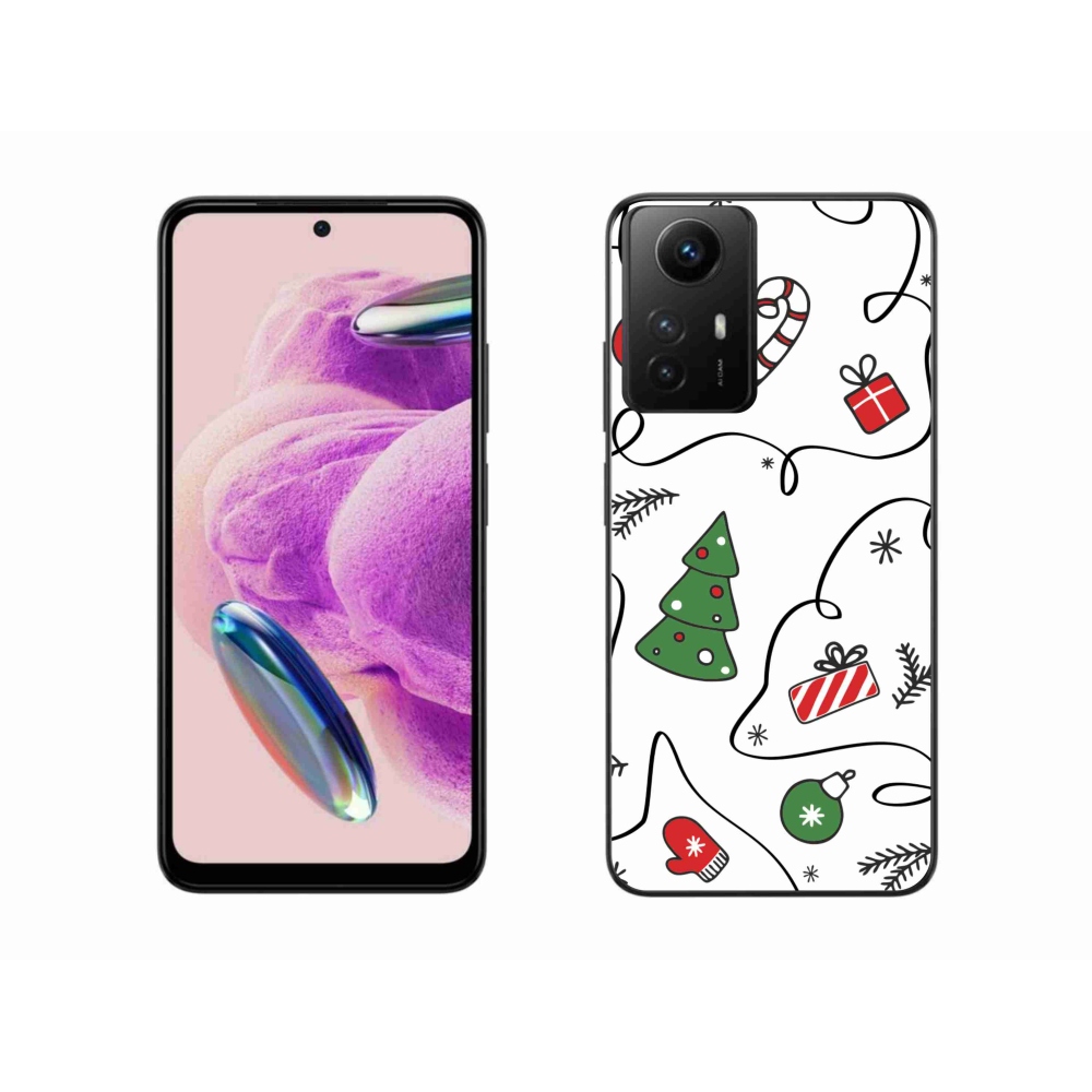 Gél borító mmCase a Xiaomi Redmi Note 12S számára - karácsonyi motívumok