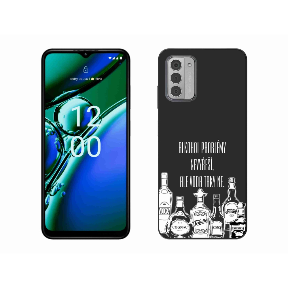 Gél borító mmCase a Nokia G42 készülékhez - vicces szöveg fekete háttérrel