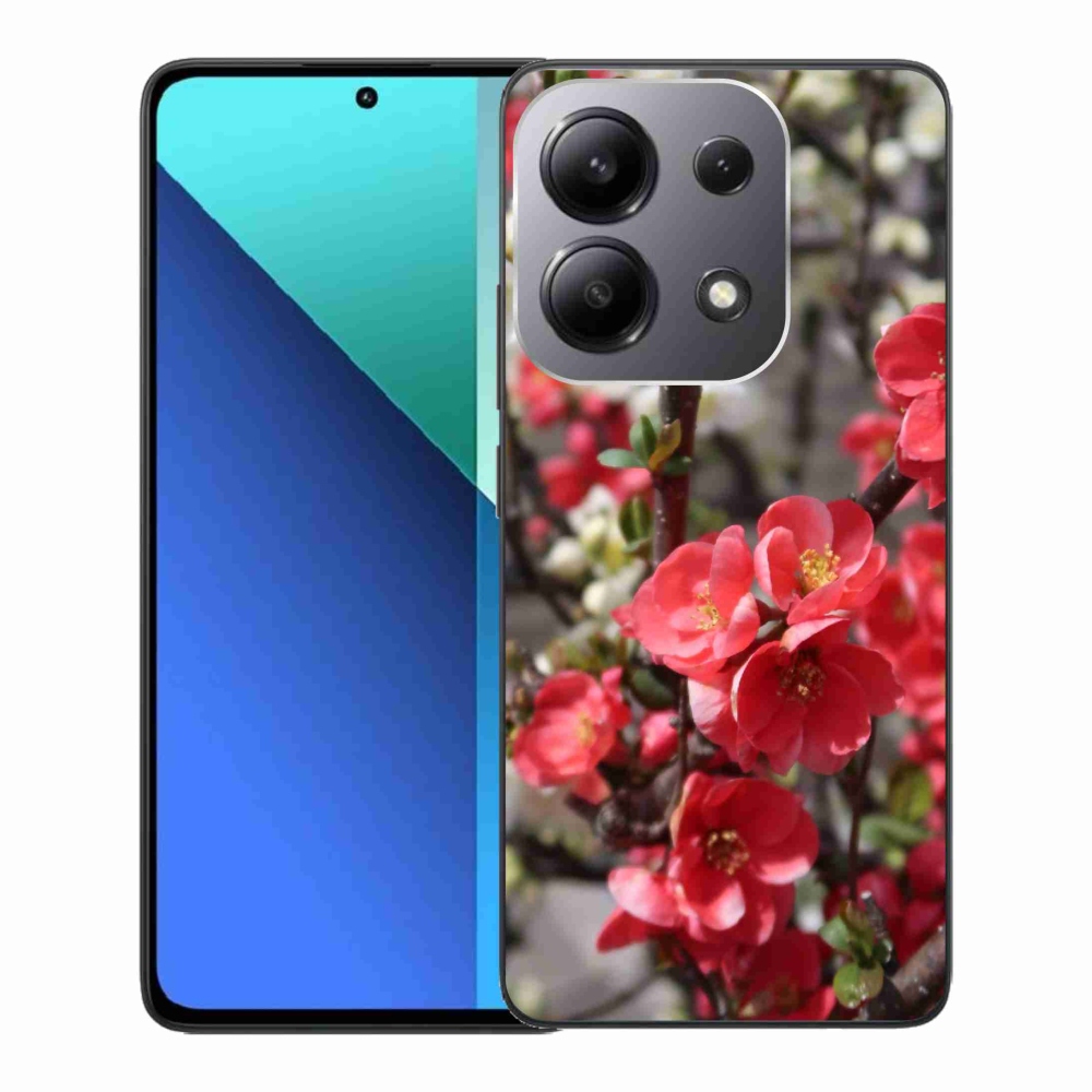 Gél borítás mmCase a Xiaomi Redmi Note 13-hoz - piros virágok