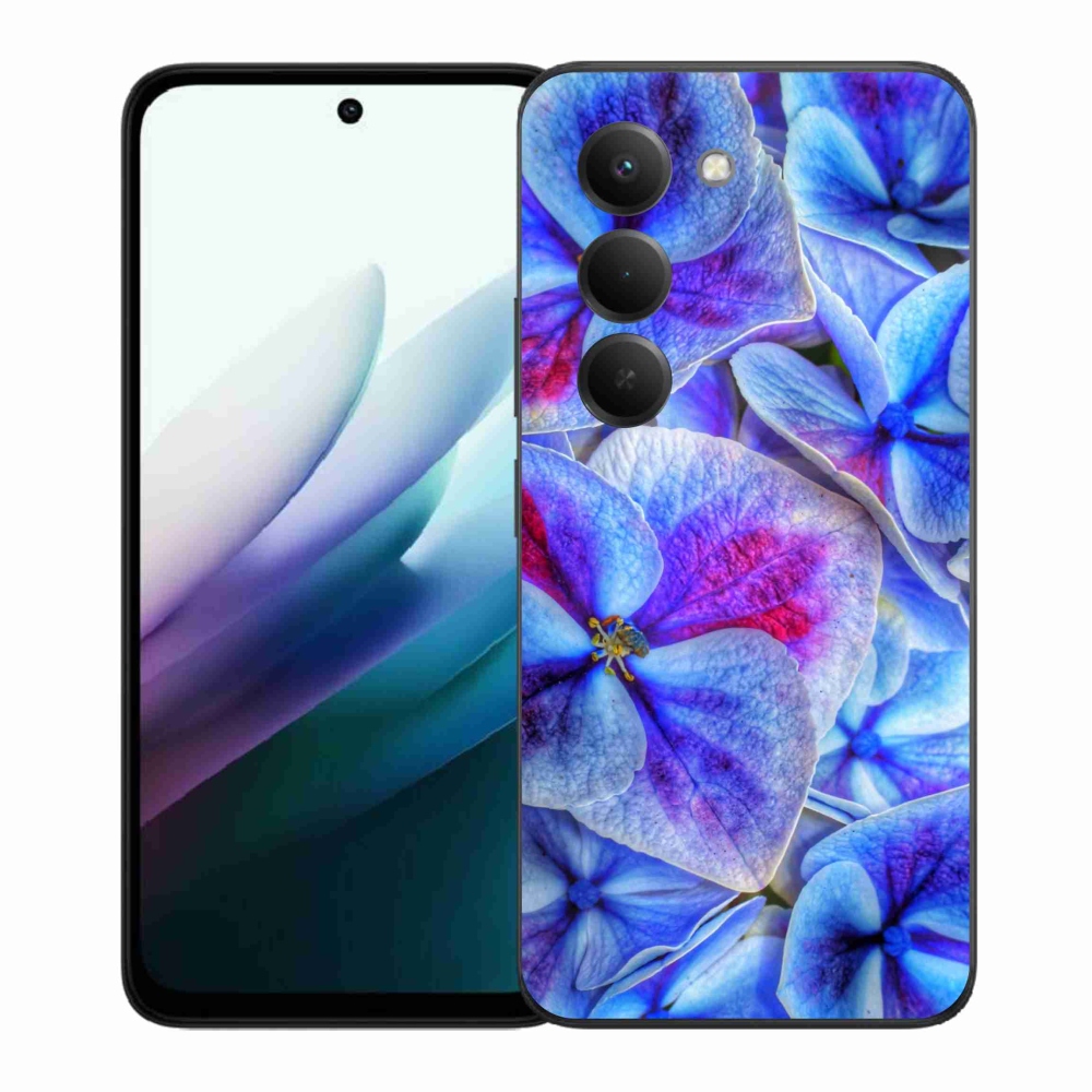 Gél borítás mmCase a Xiaomi Redmi 15 4G/5G (171mm) - kék virágok 1