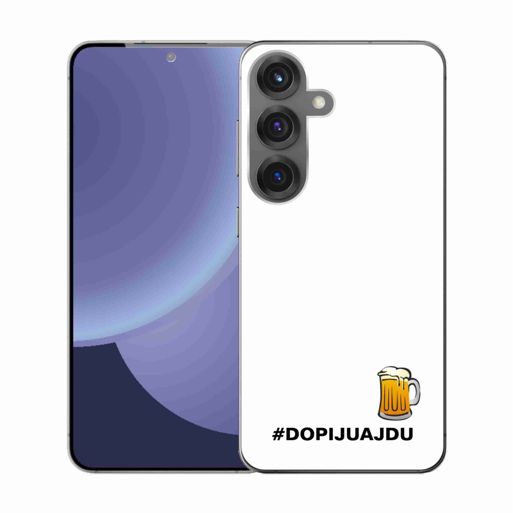 Gél borító mmCase Samsung Galaxy S25 - sör motívum 1 fehér háttérrel