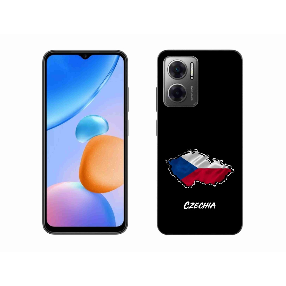 Gél borító mmCase a Xiaomi Redmi 10 5G - Csehország fekete háttérrel