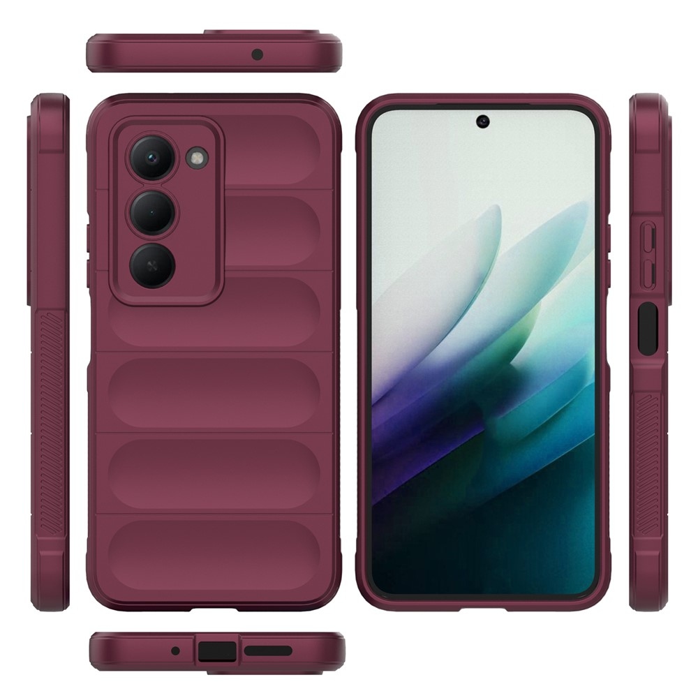 Rugg tartós zselés tok Xiaomi Redmi 15 4G (171mm) - bordó színben