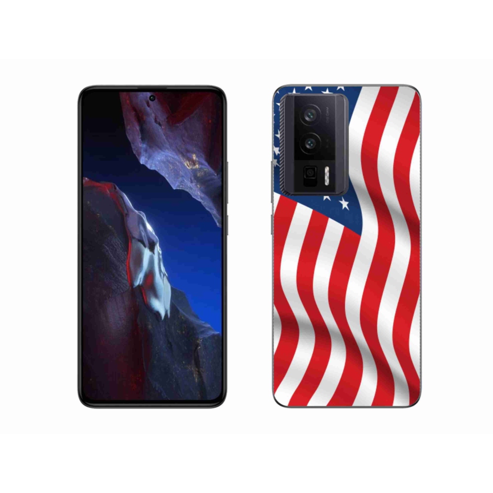 Gél borítás mmCase a Xiaomi Poco F5 Pro számára - amerikai zászló