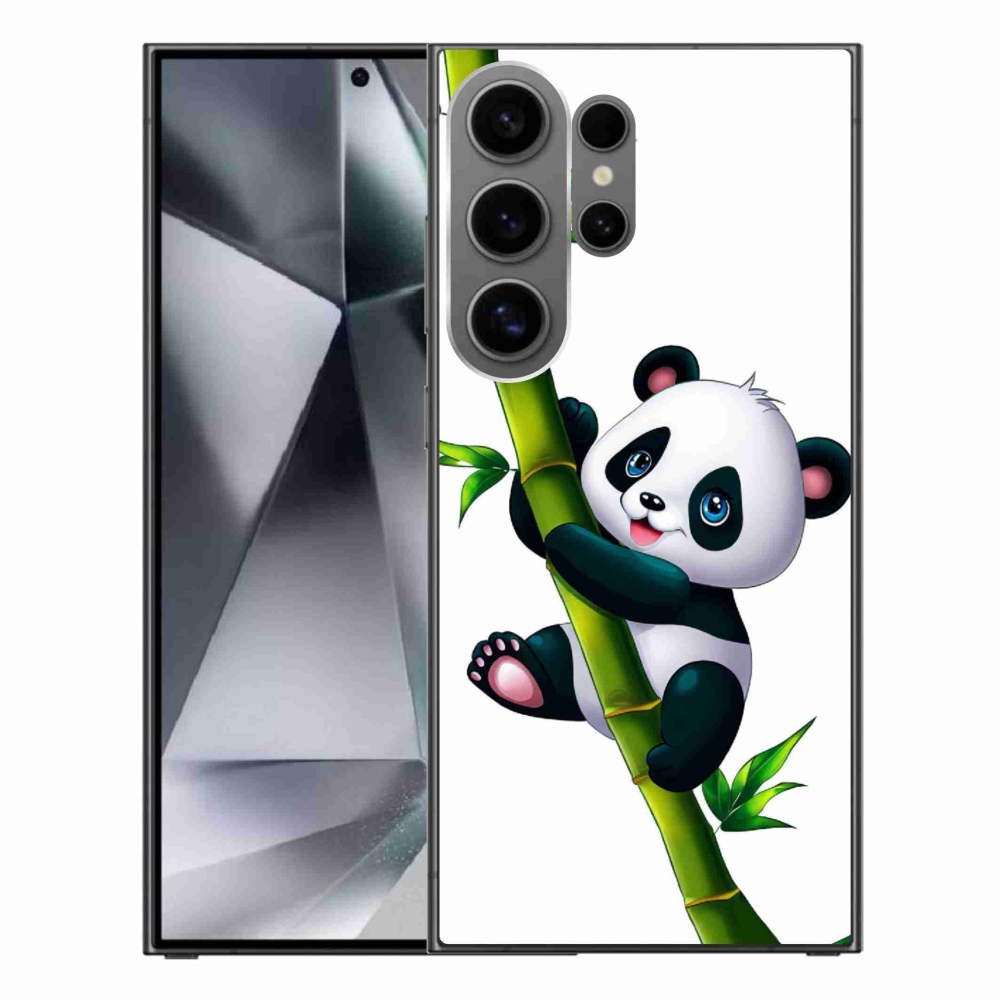 Gél borítás mmCase Samsung Galaxy S24 Ultra készülékhez - panda bambuszon