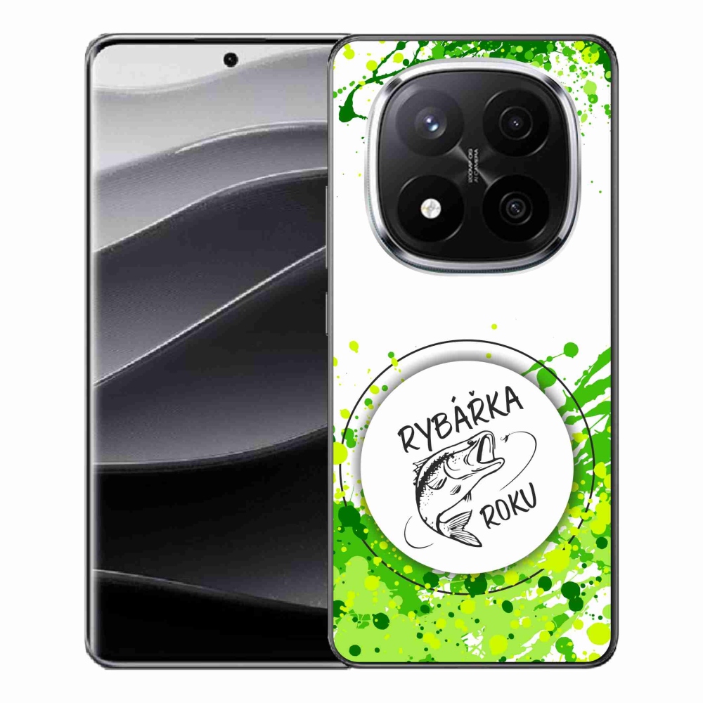 Gél borító mmCase a Xiaomi Redmi Note 14 Pro+ 5G számára - az év halászának fehér háttere