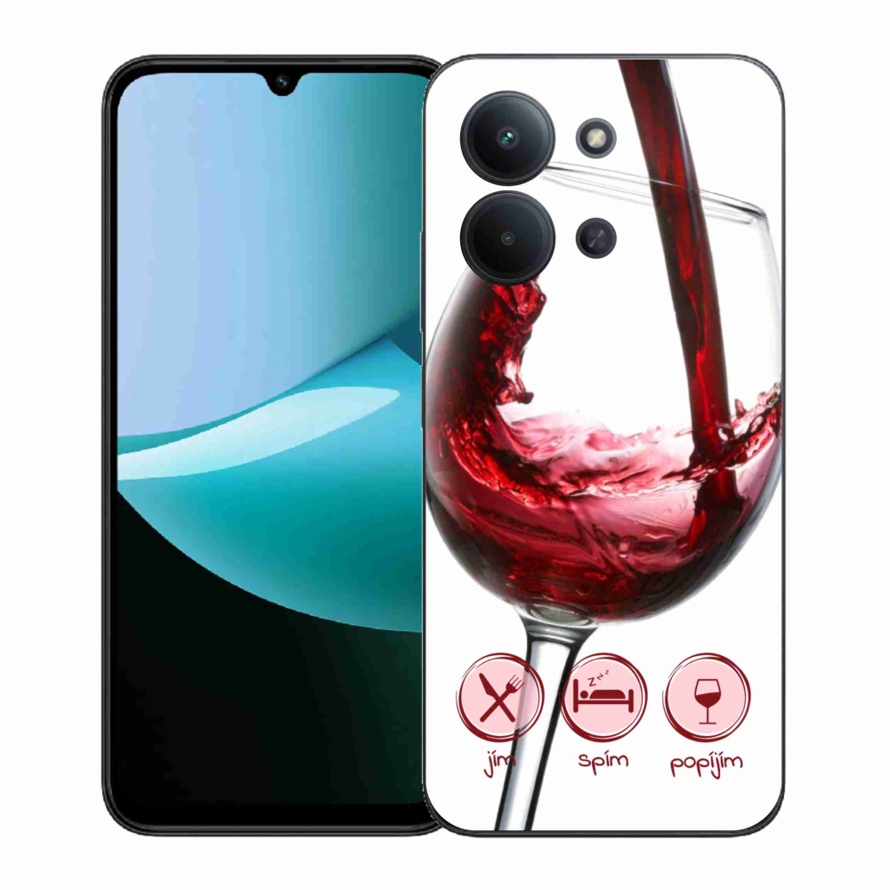 Gél borítás mmCase a Xiaomi Redmi 15C 4G (171mm)/Poco C85 4G (171mm) - borospohár piros