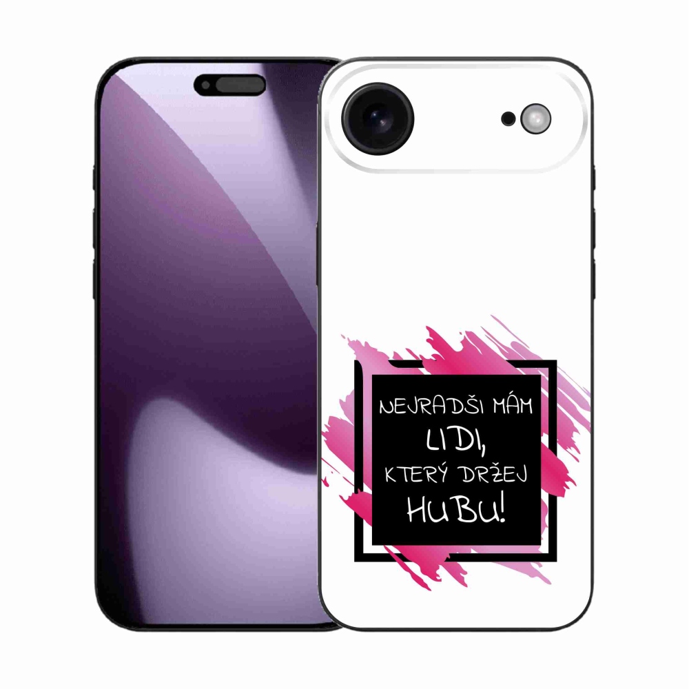 Gél borítás mmCase iPhone 17 Air készülékhez - vicces szöveg 7 fekete-fehér háttérrel