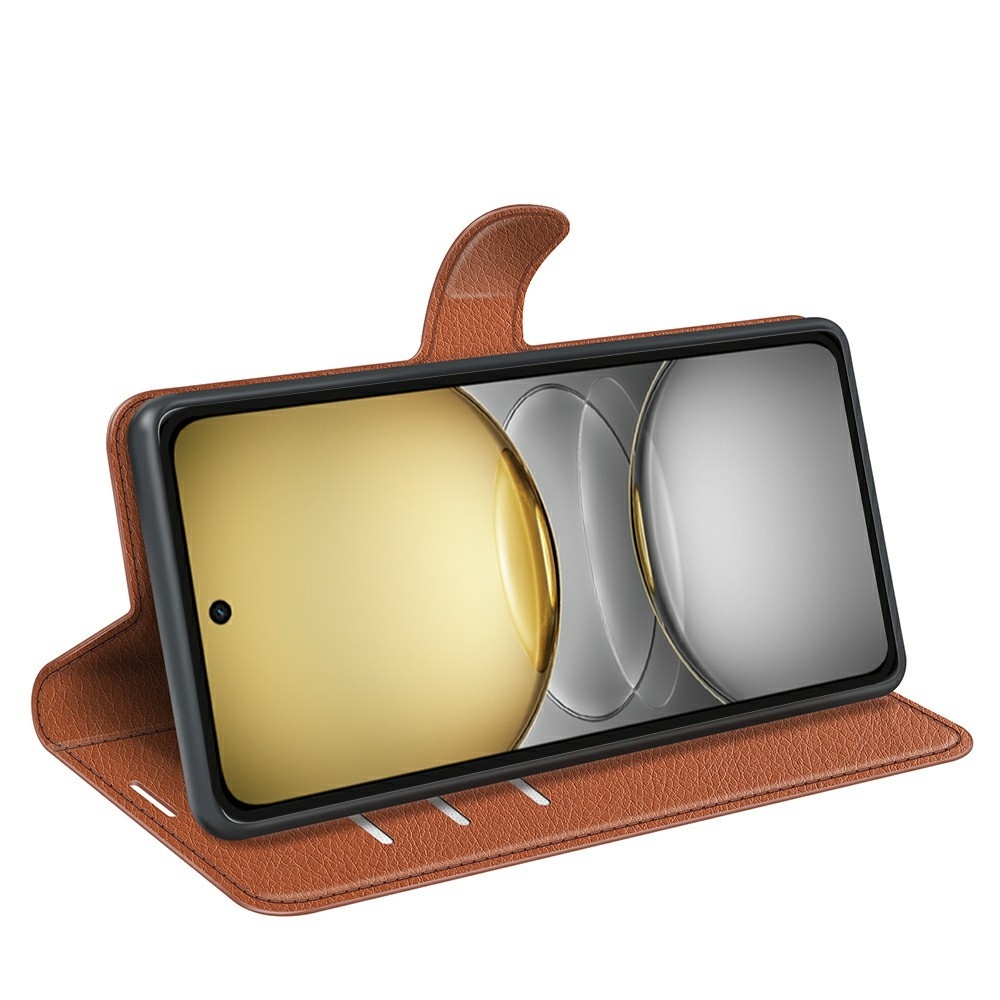 Litchi könyvtáska a Realme C75 készülékhez - barna