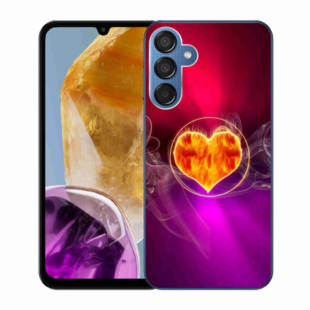 Gél borítás mmCase Samsung Galaxy M15 5G - tüzes szív