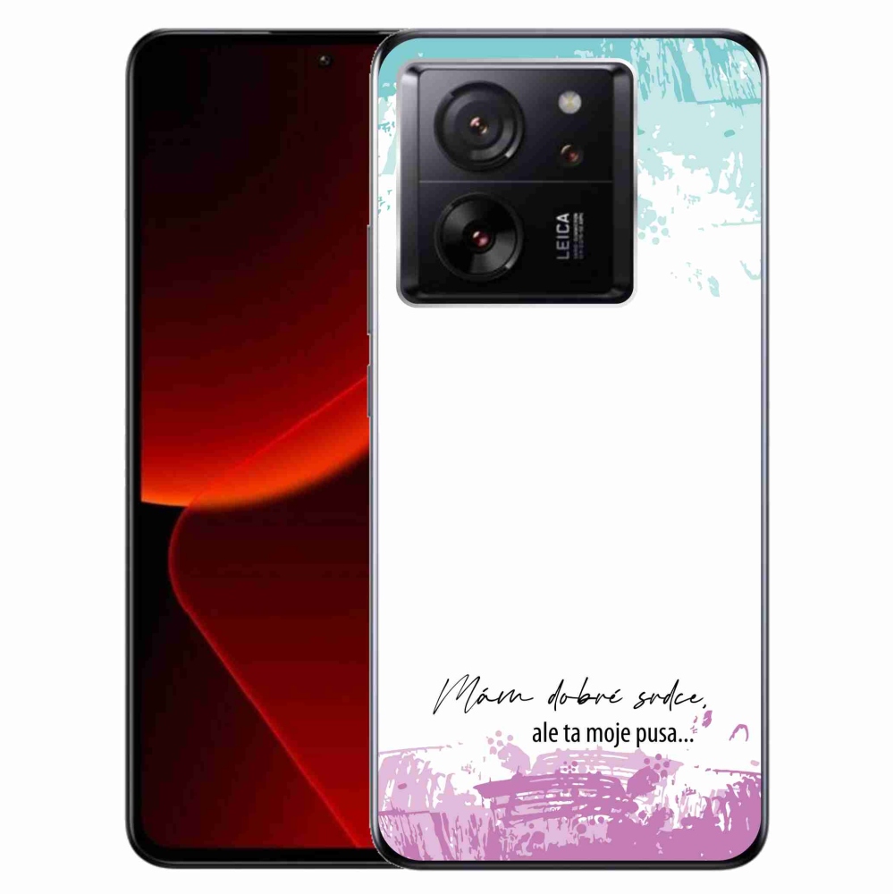 Gél borító mmCase a Xiaomi 13T/13T Pro készülékhez - vicces szöveg 3 fehér háttérrel