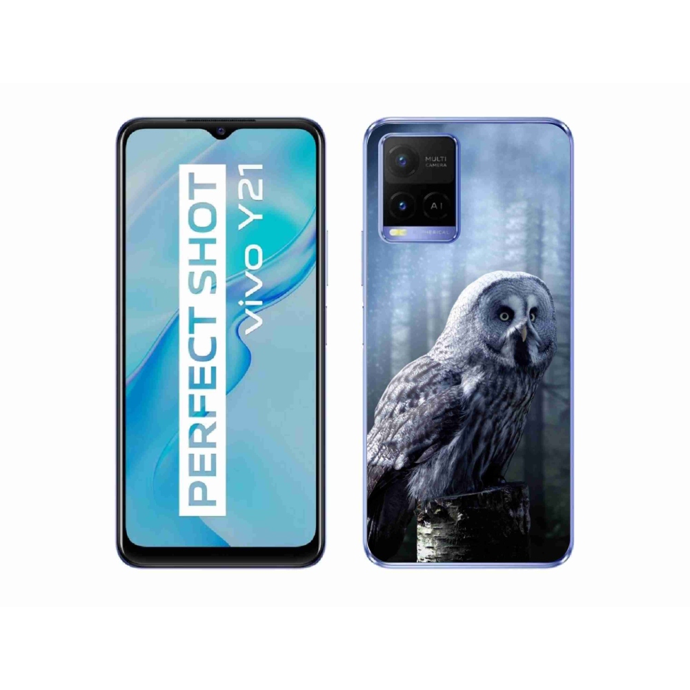 Zselés borító mmCase a Vivo Y21/Y21s/Y33s készülékhez - bagoly