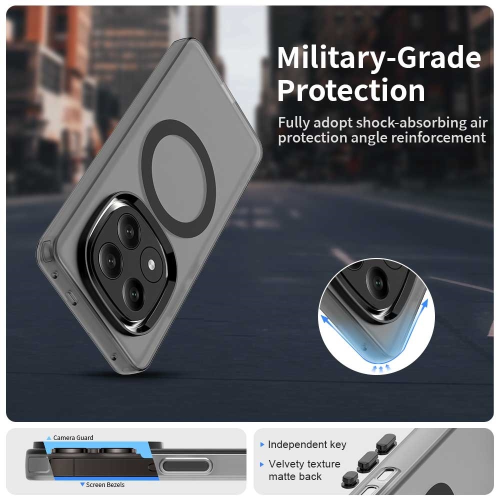 Candy zselés tok MagSafe-val Xiaomi Redmi Note 14 Pro+ 5G - fekete