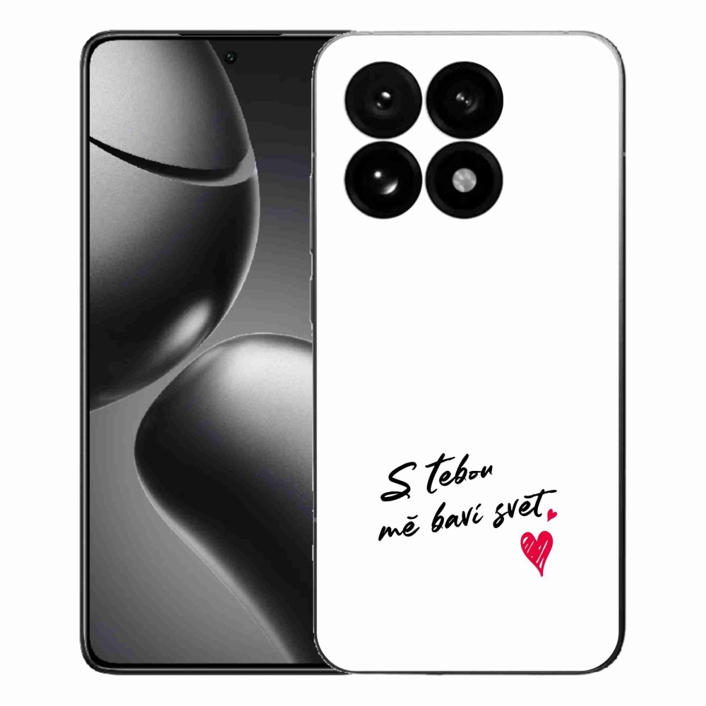 Gél borító mmCase a Xiaomi 15T-hez - szerelem szöveg 1 fehér háttér