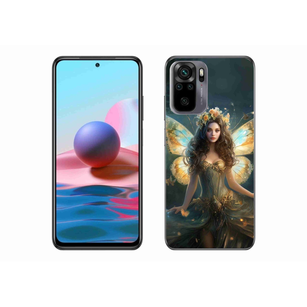 Gél borítás mmCase a Xiaomi Redmi Note 10S-hez - pillangó nő