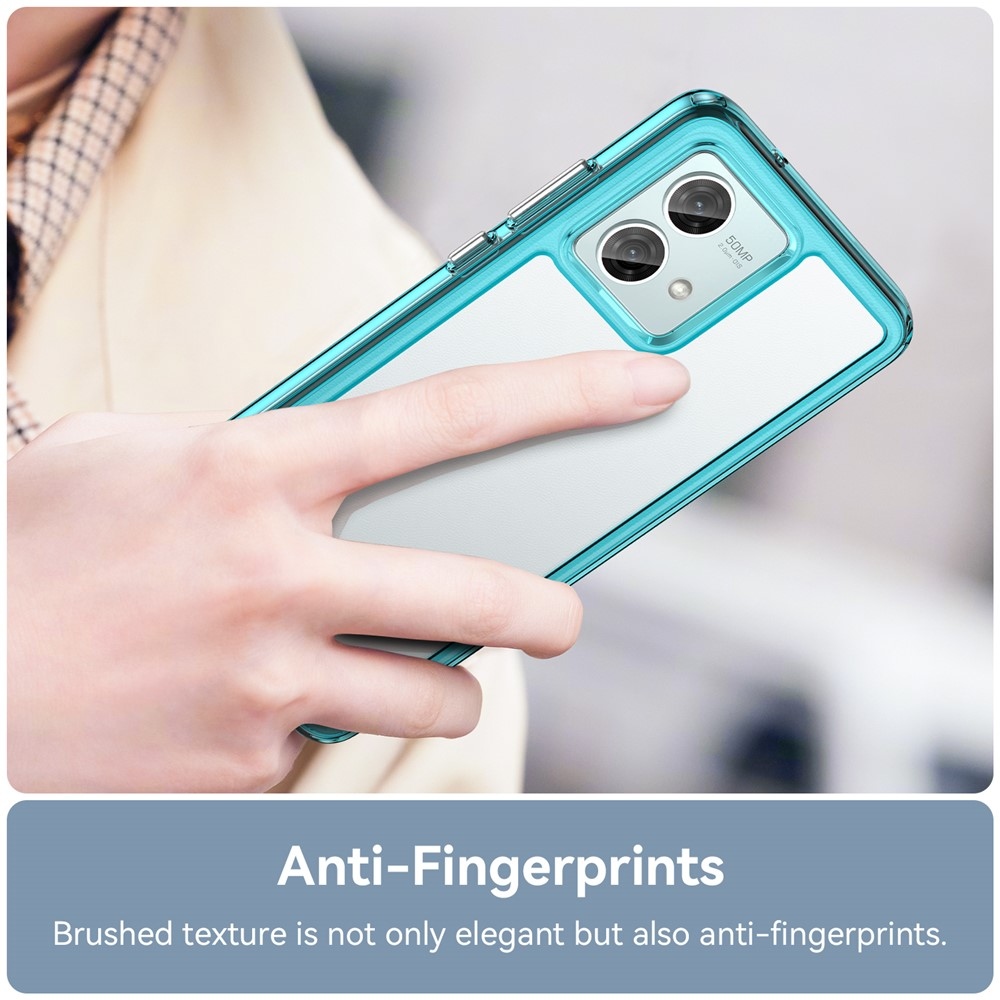 Zselés tok kemény hátlappal Motorola Moto G84 5G - világoskék