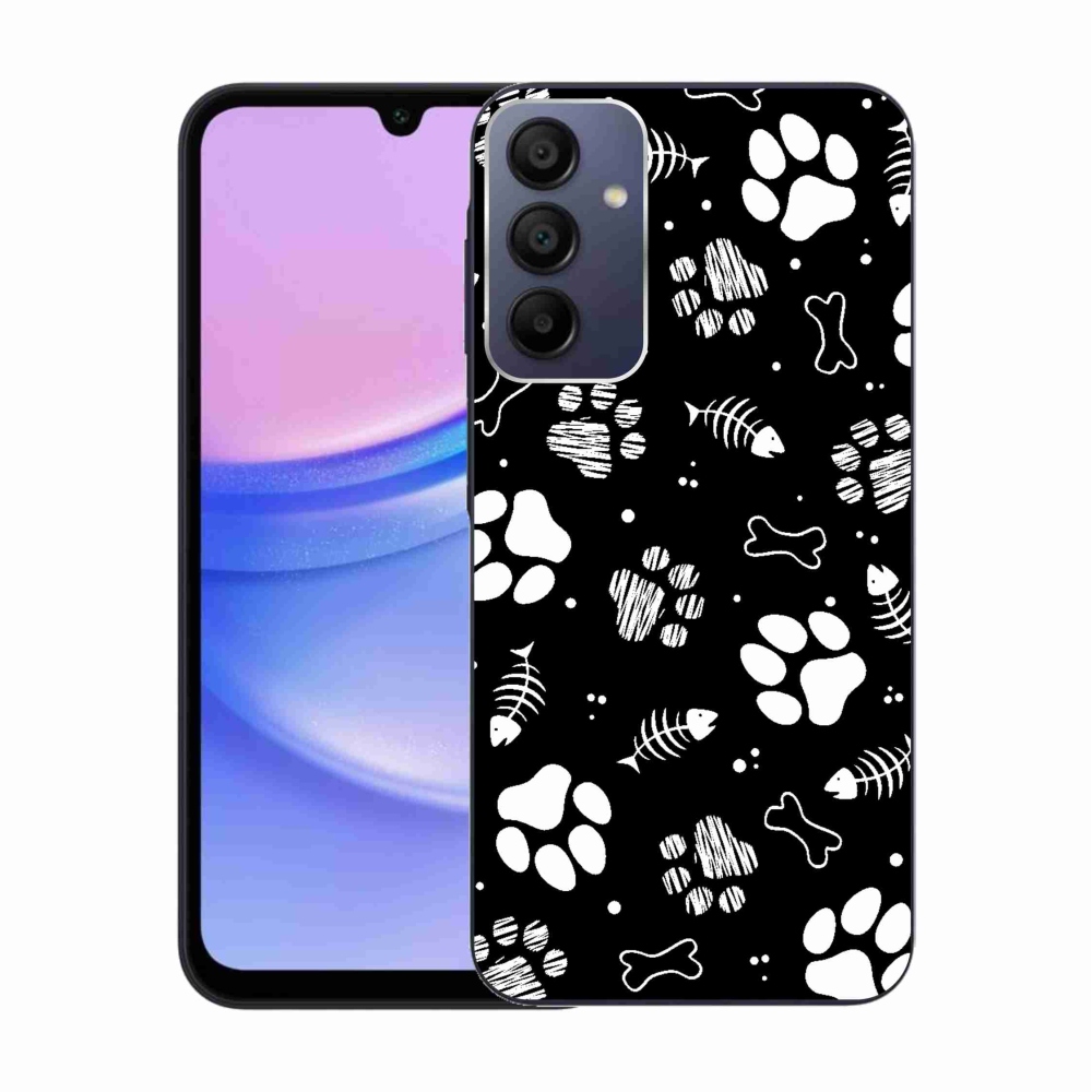 Gél borítás mmCase Samsung Galaxy A15 4G/5G készülékhez - kutyamancsok