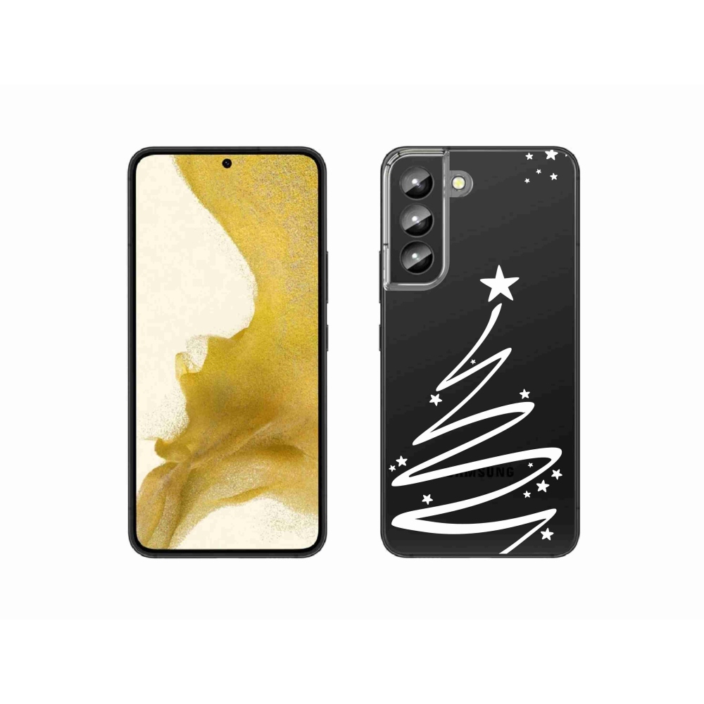 Zselés borító mmCase Samsung Galaxy S22 5G - fehér fa átlátszó háttéren