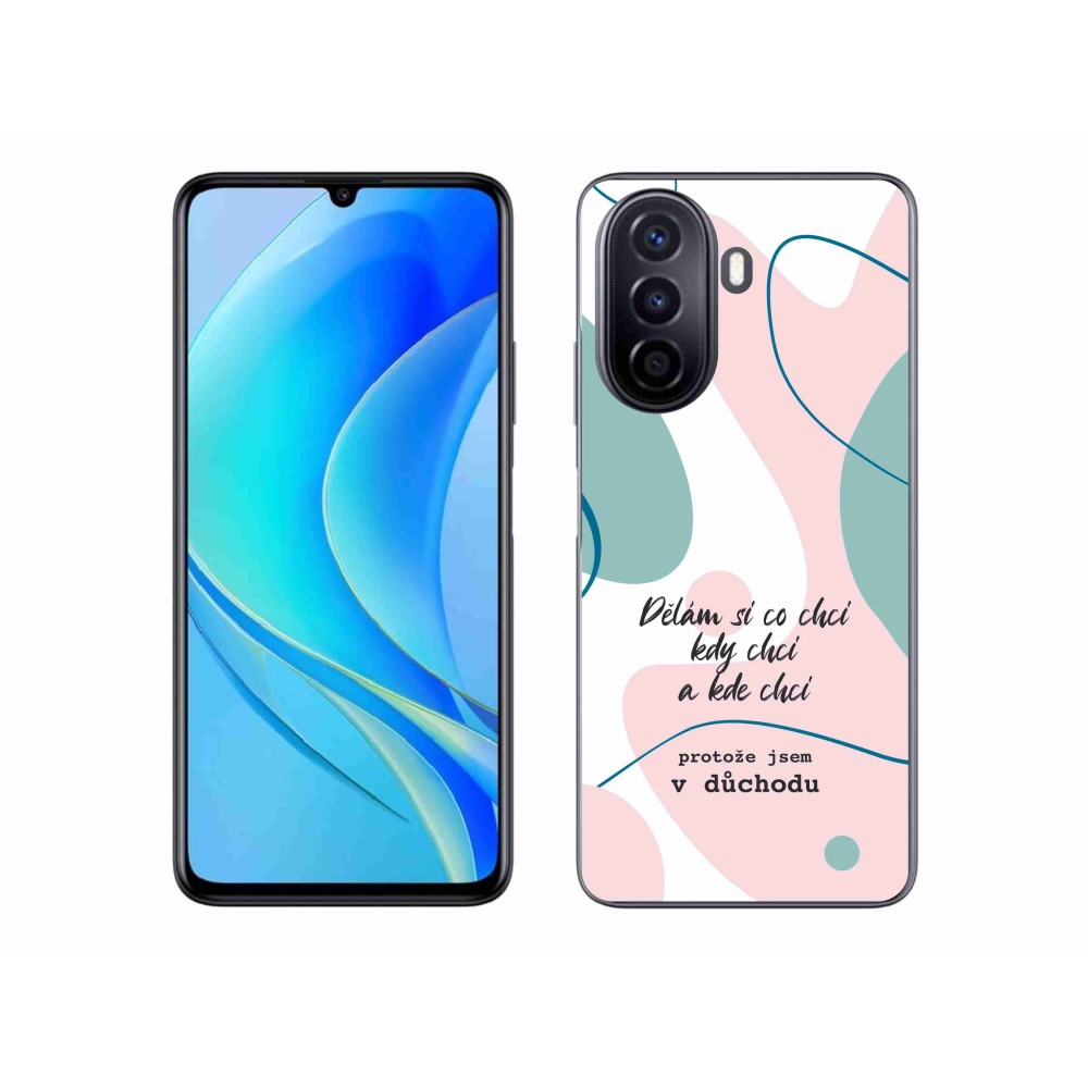 Gél borító mmCase a Huawei Nova Y70-hez - vicces szöveg 10 fehér háttérrel