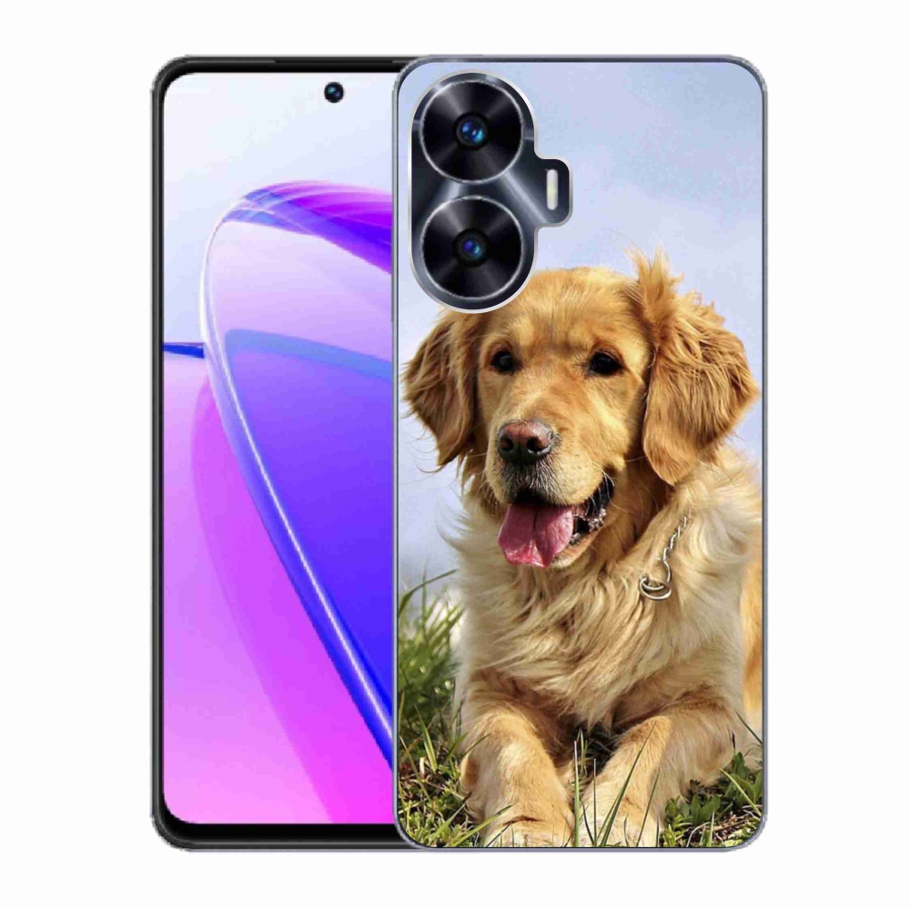 Gél tok mmCase a Realme C55 készülékhez - arany retriever