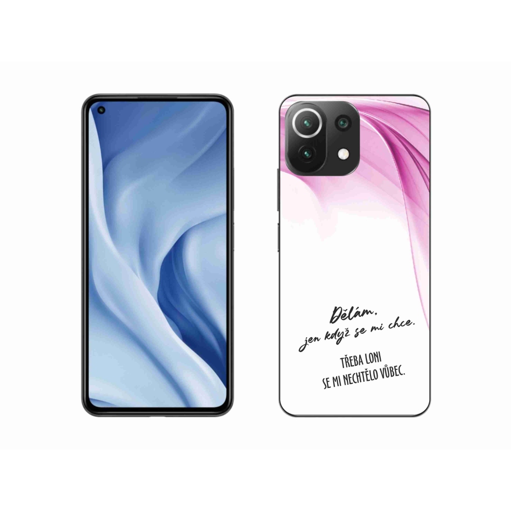 Gél borító mmCase a Xiaomi Mi 11 Lite 4G/5G-hez - vicces szöveg 12 fehér háttérrel