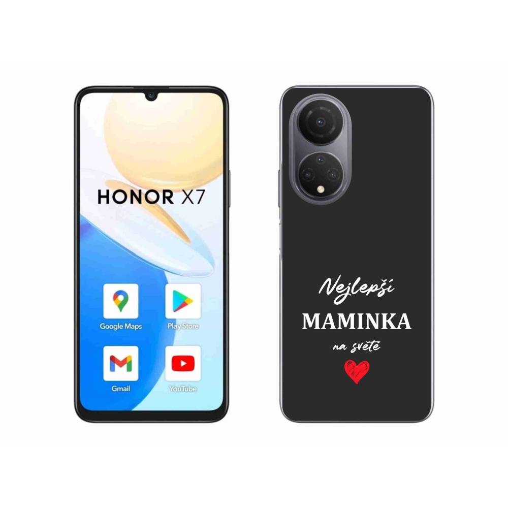 Gél borító mmCase a Honor X7-hez - legjobb anya 1 fekete háttér