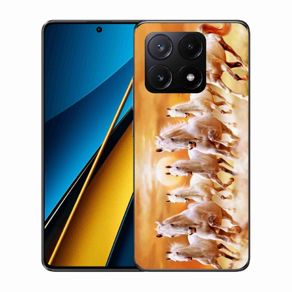 Gél tok mmCase a Xiaomi Poco X6 Pro 5G számára - lovak 2