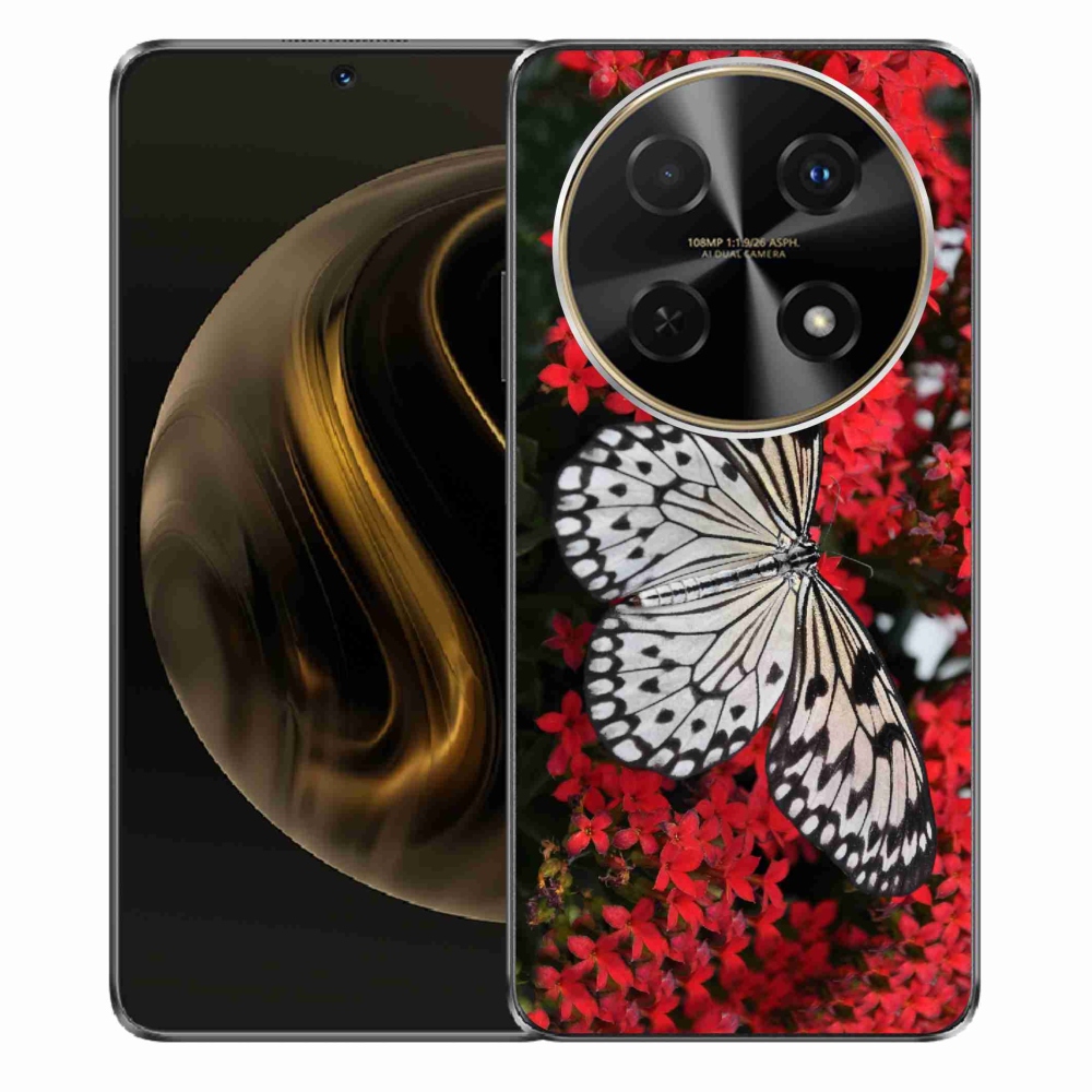 Zselés borítás mmCase a Huawei Nova 12i készülékhez - fekete-fehér pillangó 1