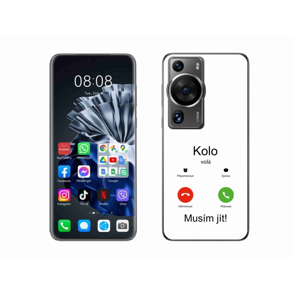 Gél borítás mmCase a Huawei P60 Pro - a kerék hívja a fehér hátteret