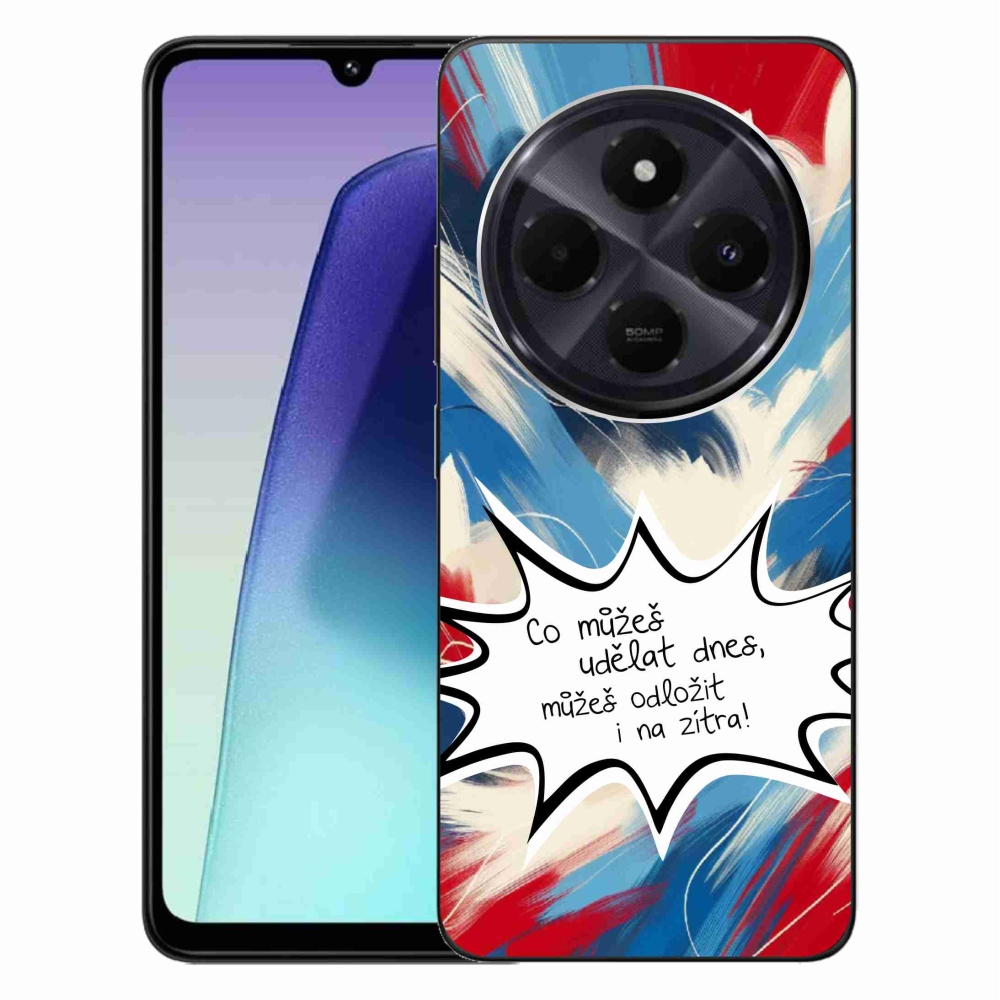 Gél borító mmCase a Xiaomi Redmi 14C/Poco C75-hez - vicces szöveg 9 fehér háttérrel