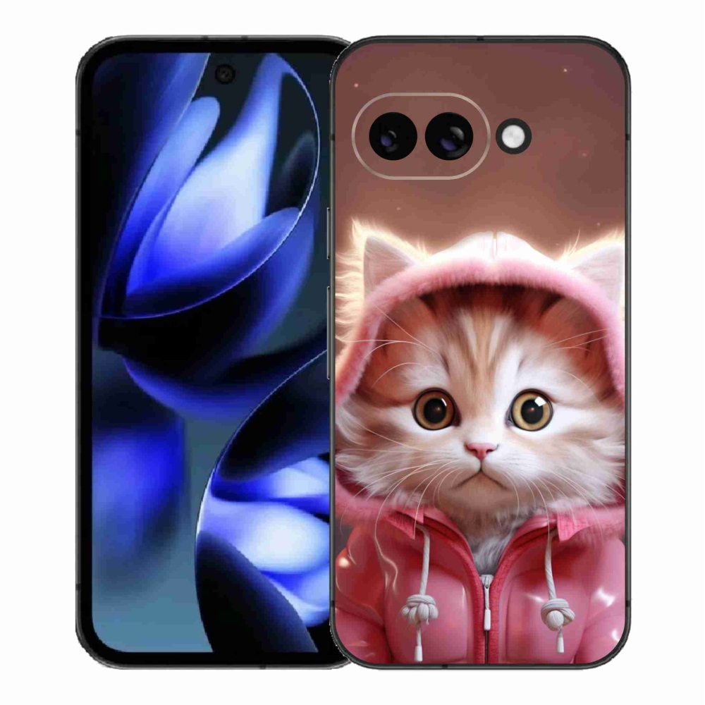 Gél borítás mmCase a Google Pixel 9a számára - aranyos cica 3