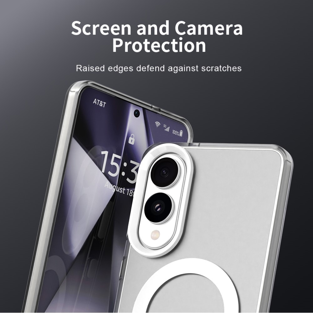 Candy zselés tok MagSafe-val Samsung Galaxy S25 Edge-re - fehér