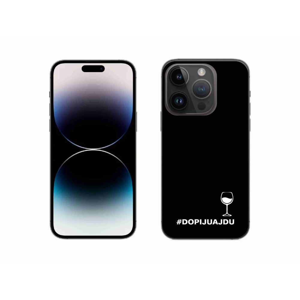 Gél borítás mmCase iPhone 14 Pro 6.1 készülékhez - bor motívum fekete háttér
