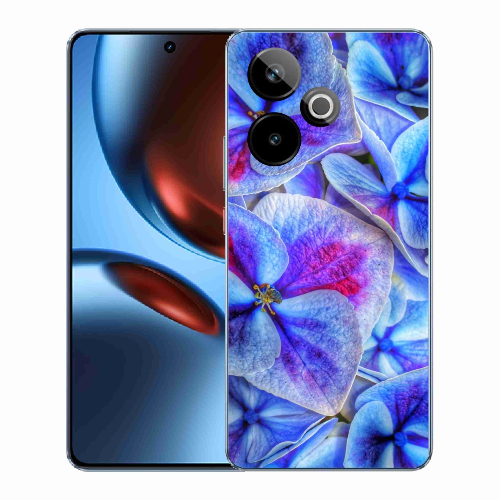 Gél védőhuzat mmCase a Realme GT 7 5G/GT 7T 5G készülékhez - kék virágok 1