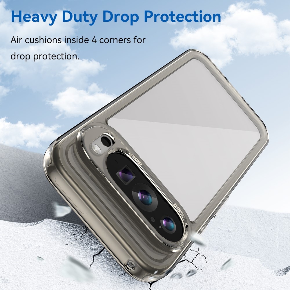 Gél tok kemény hátlappal a Google Pixel 9/9 Pro számára - szürke