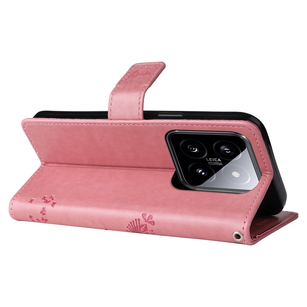 Fák könyv tokja Xiaomi 14 - rózsaszín