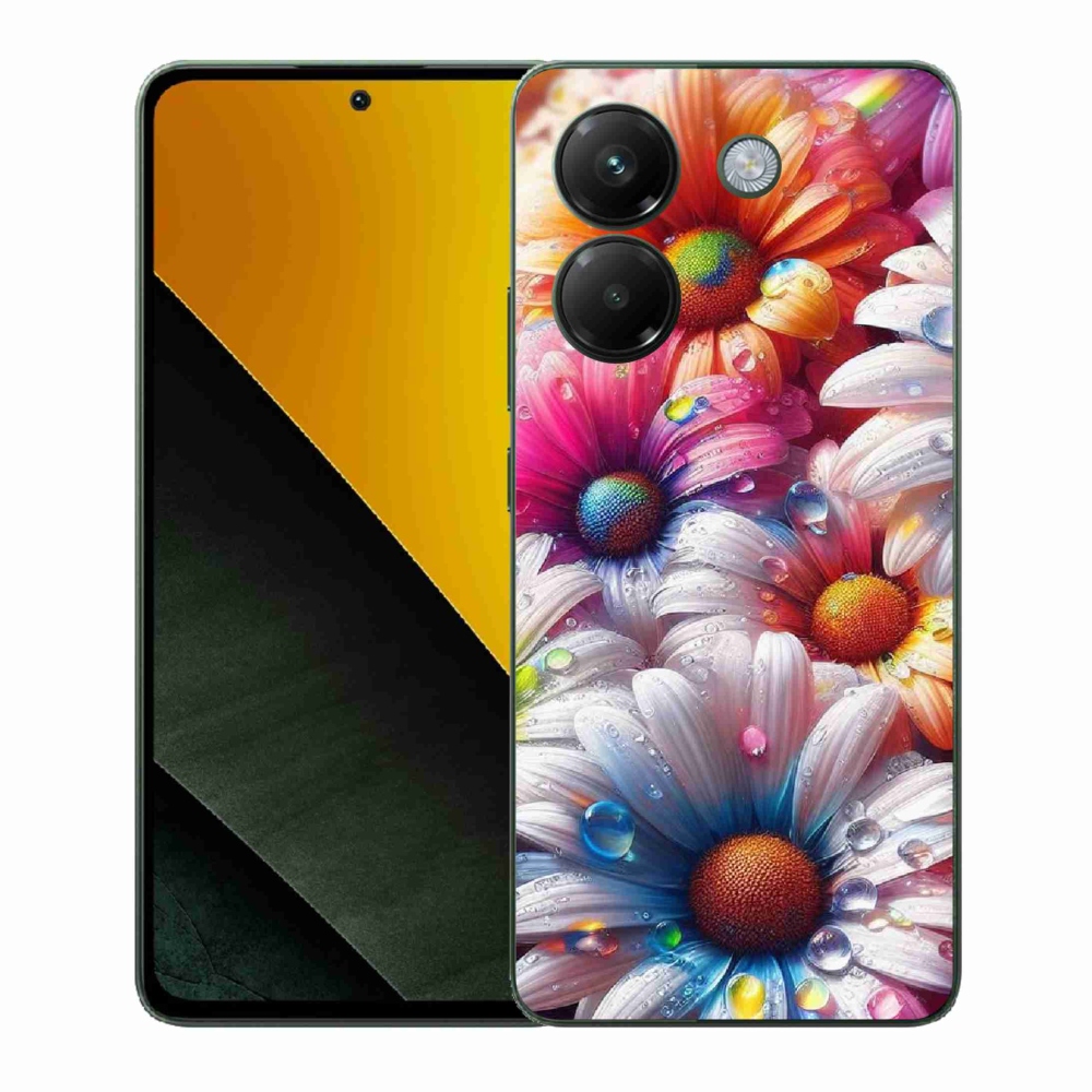 Gél borítás mmCase a Xiaomi Poco M7 Pro 5G számára - színes százszorszépek