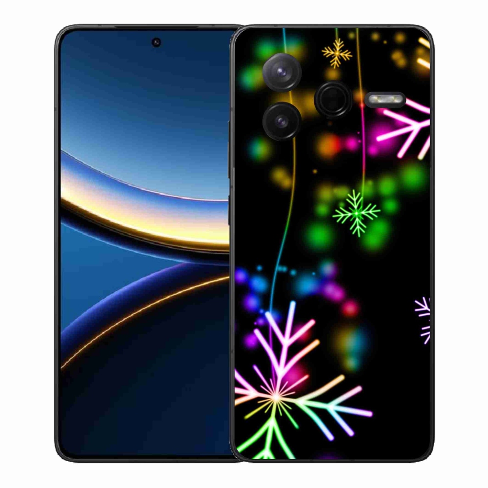 Zselés borítás mmCase a Xiaomi Poco F7 Pro számára - színes pelyhekkel