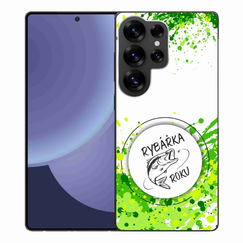 Gél borító mmCase Samsung Galaxy S25 Ultra - az év halászának fehér háttere