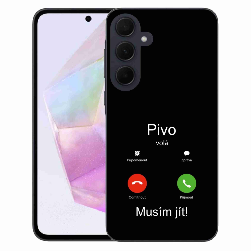 Gél borító mmCase Samsung Galaxy A35 5G - sör hívások fekete háttérrel