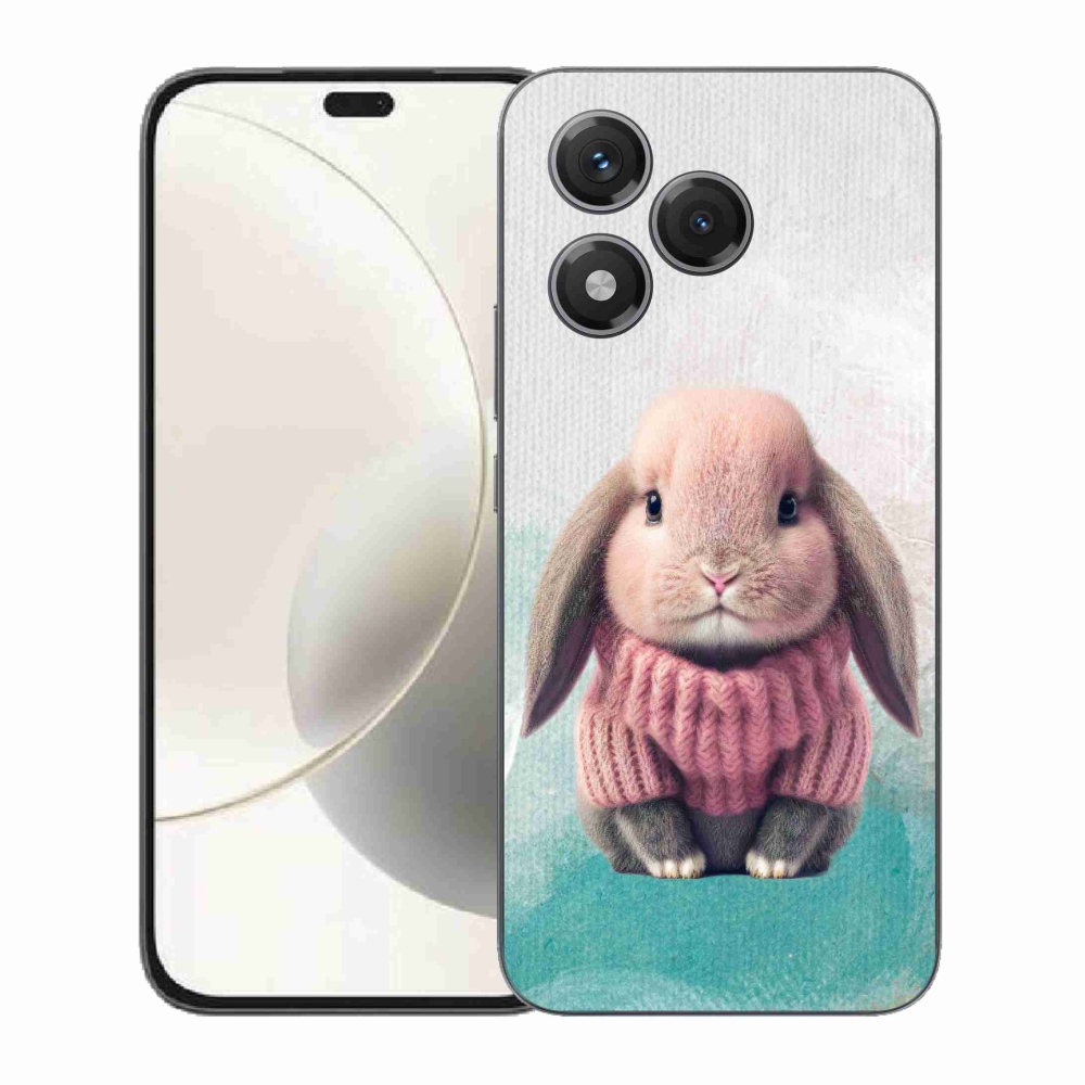 Zselés borítás mmCase a Honor 400 Lite-hoz - nyúl pulóverben