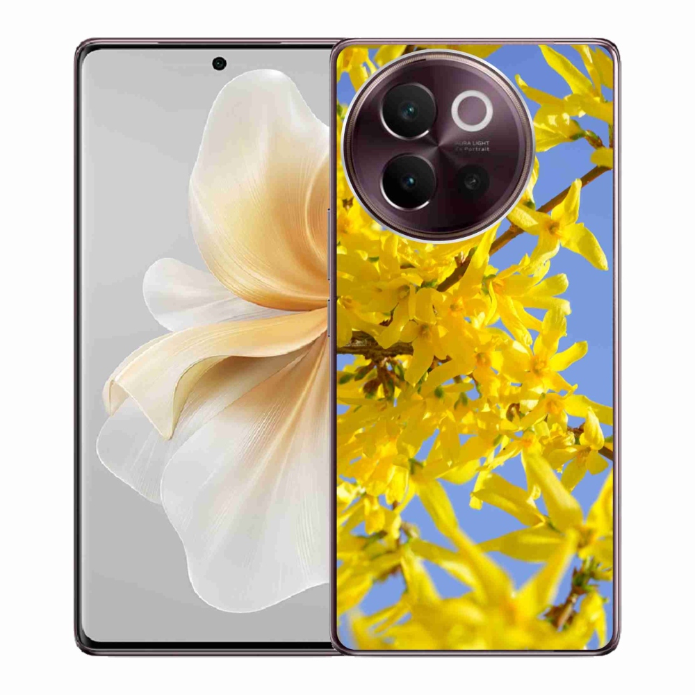 Gél borító mmCase a Vivo V40 Lite 5G-n - sárga virágok