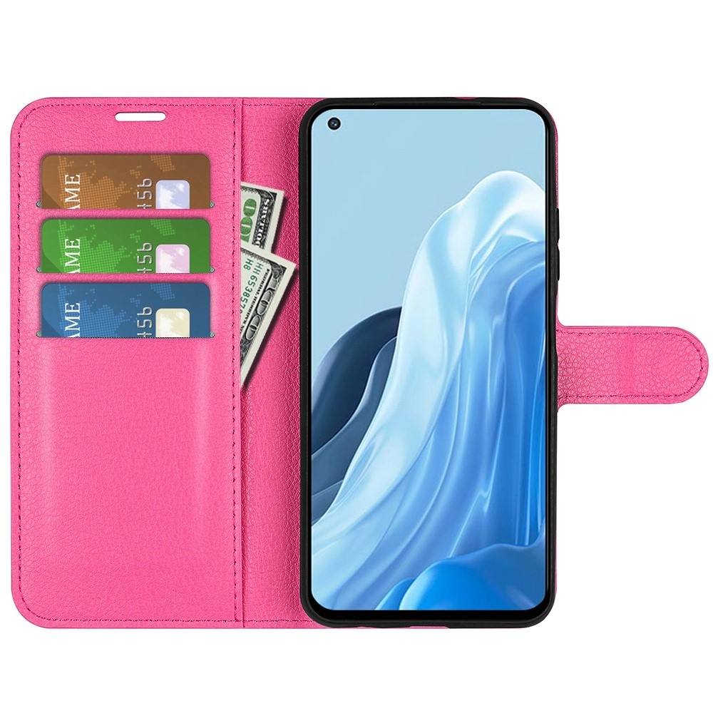 Litchi könyv tok az Oppo Find X5 Lite-hoz - rózsaszínű