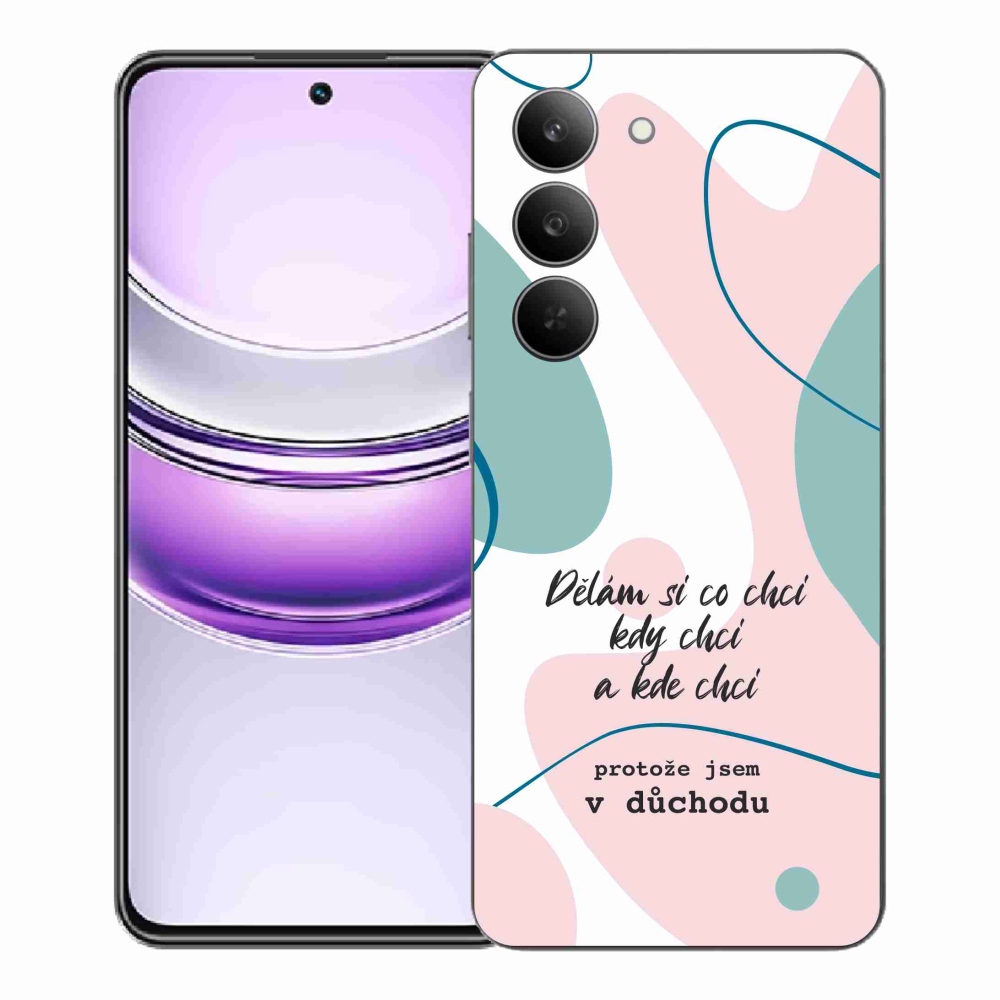 Gél borító mmCase a Realme 14x 5G készülékhez - vicces szöveg 10 fehér háttér