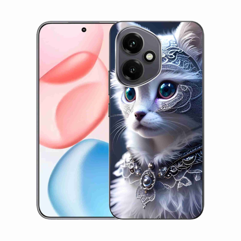 Zselés borítás mmCase Honor 400-hoz - fehér macska