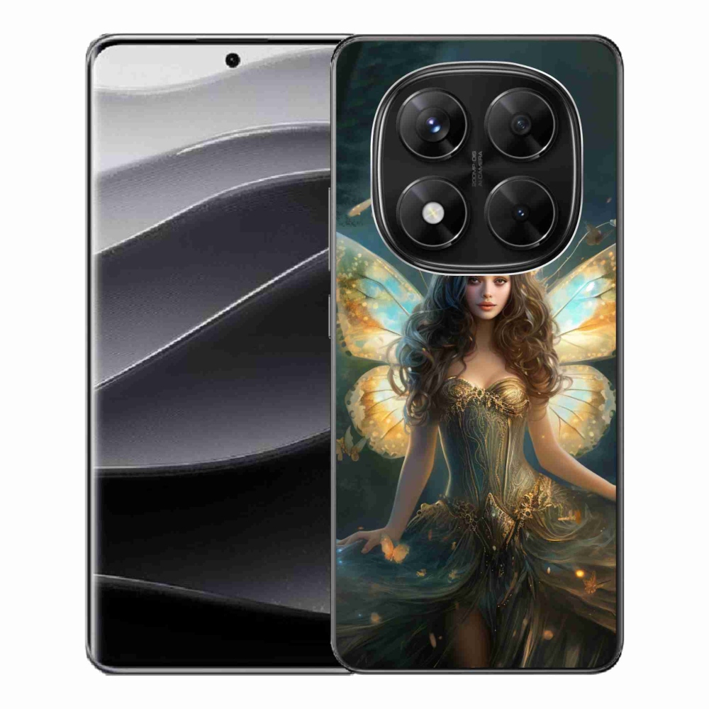 Gél borítás mmCase a Xiaomi Redmi Note 14 Pro 5G/Poco X7 5G számára - pillangó nő