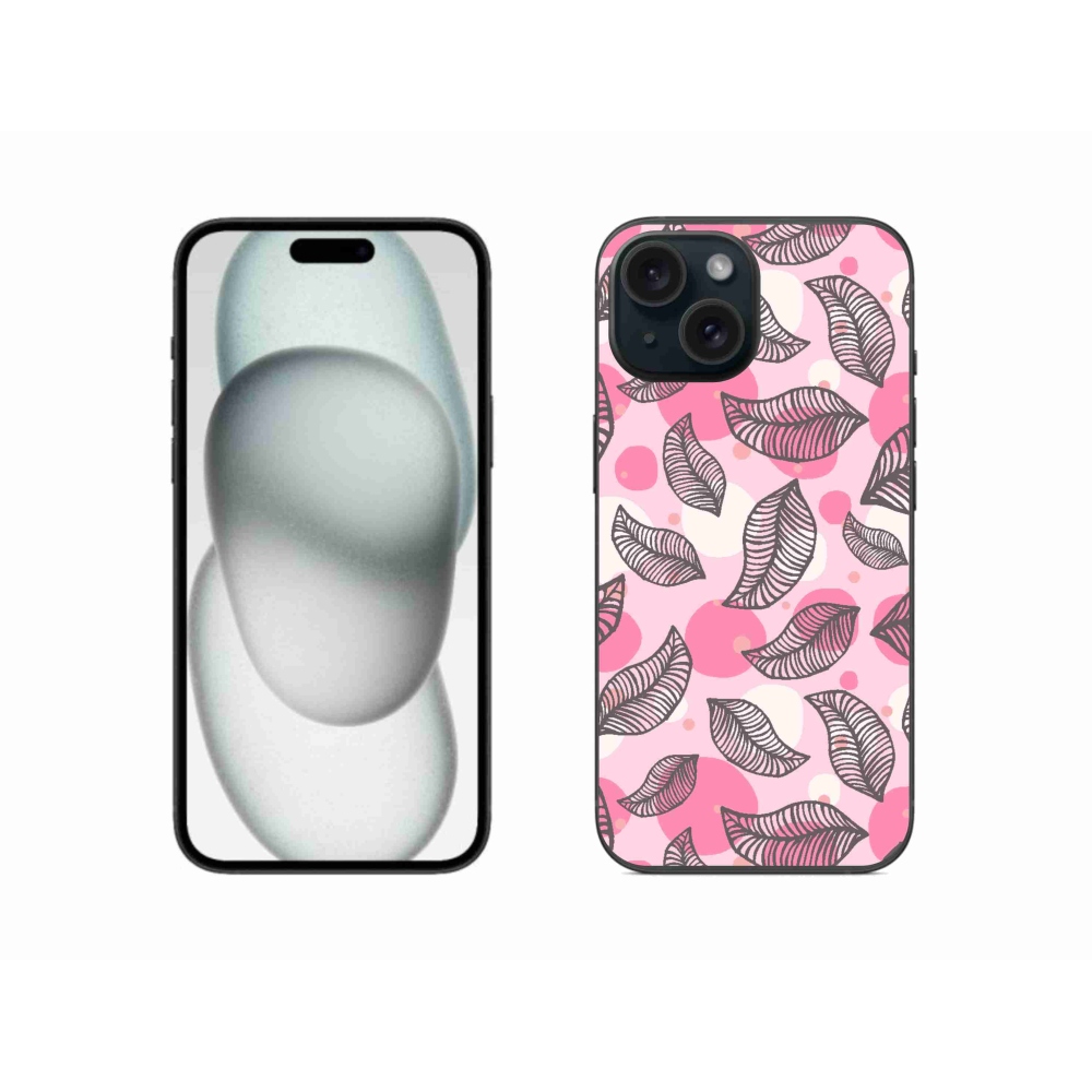 Gél borítás mmCase iPhone 15 készülékhez - rajzfilmes hulló levelek