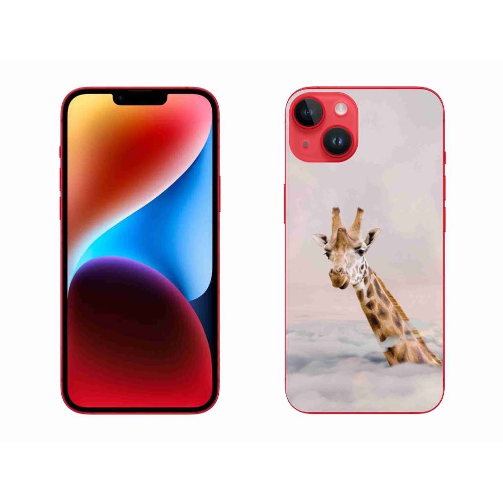 Zselés borítás mmCase iPhone 14 Plus készülékhez - zsiráf a felhőkben