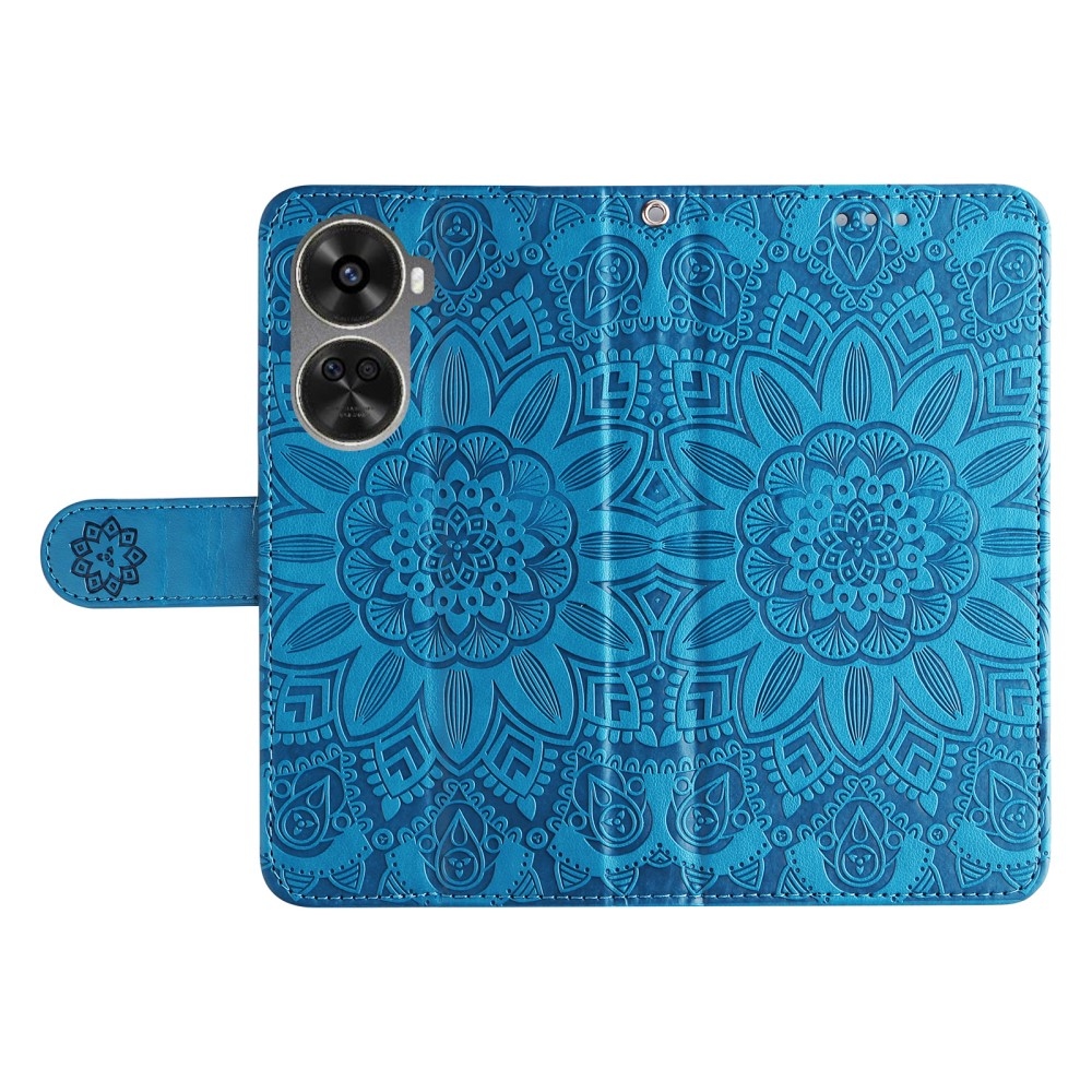 Napraforgó könyvtáska Huawei Nova 12 SE-hez - kék