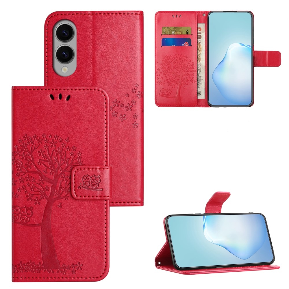 Fa könyv tok Samsung Galaxy S25 Edge készülékhez - piros